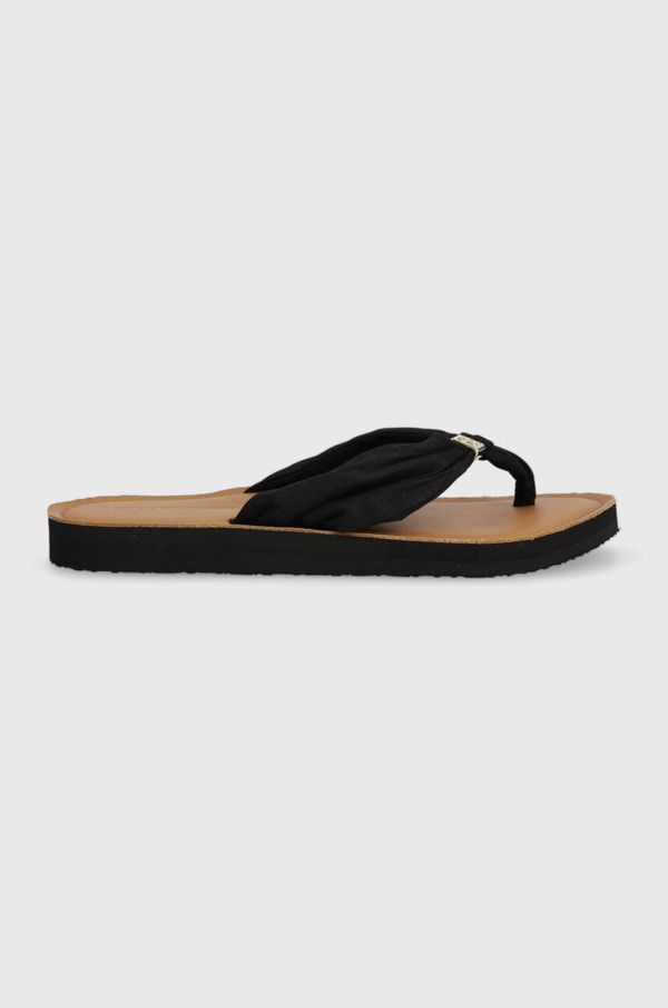 Tommy Hilfiger Japonke Tommy Hilfiger TH ELEVATED BEACH SANDAL ženske, črna barva, FW0FW06985