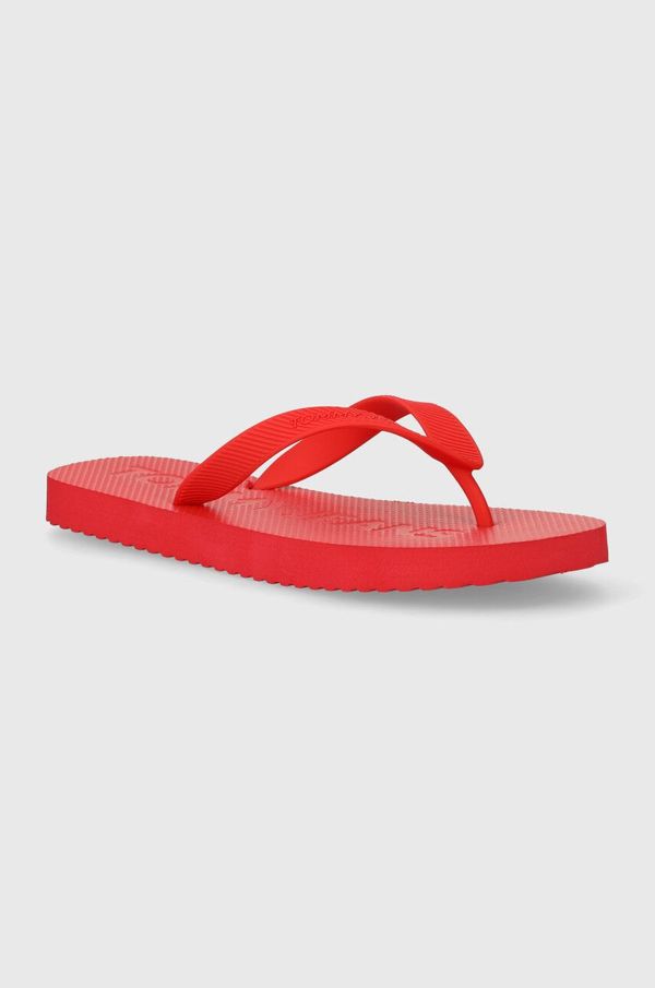 Tommy Jeans Japonke Tommy Jeans TJM BEACH FLIP FLOP moške, rdeča barva, EM0EM01392