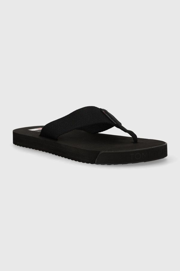 Tommy Jeans Japonke Tommy Jeans TJM ELEVATED FLIP FLOP moške, črna barva, EM0EM01393