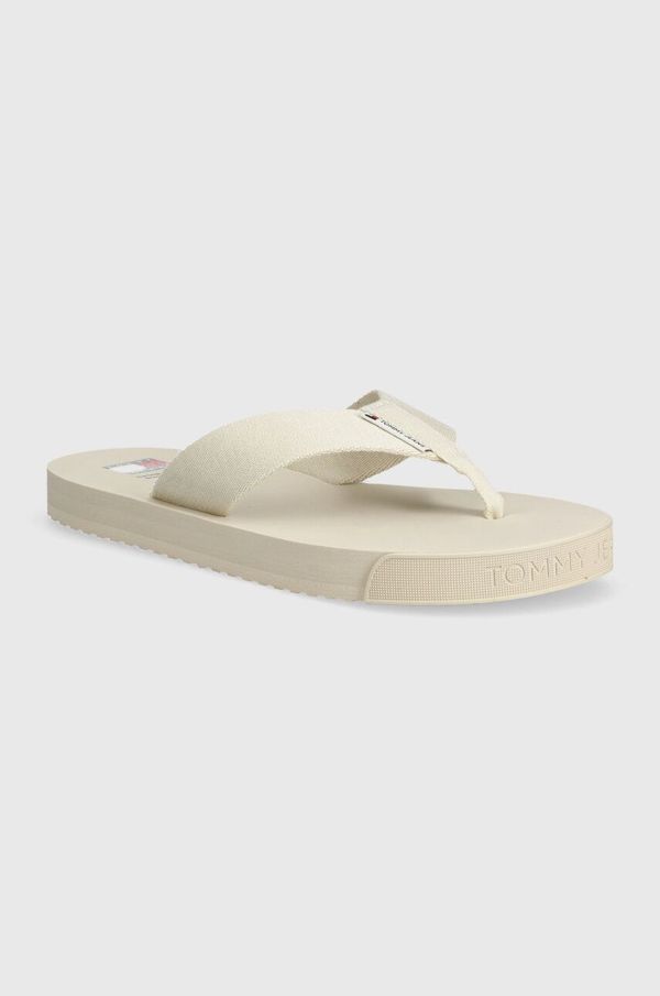 Tommy Jeans Japonke Tommy Jeans TJW SOPHISTICATED FLIP-FLOP ženske, bež barva, EN0EN02452