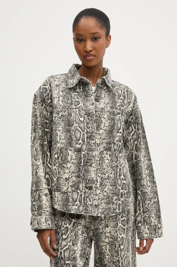 Answear Lab Jeans jakna Answear Lab ženska, bež barva