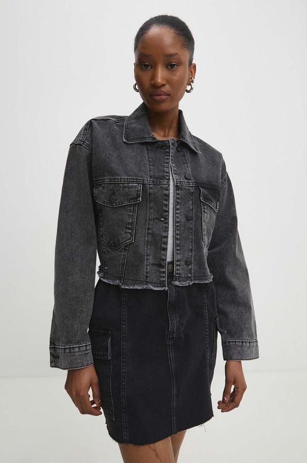 Answear Lab Jeans jakna Answear Lab ženska, črna barva