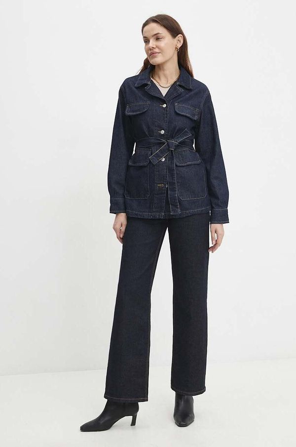 Answear Lab Jeans jakna Answear Lab ženska, mornarsko modra barva