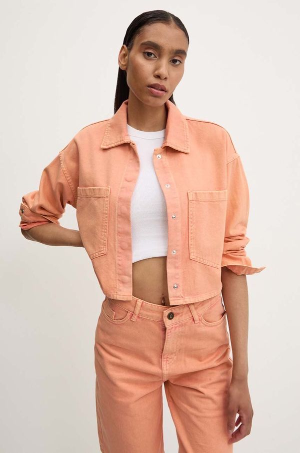 Answear Lab Jeans jakna Answear Lab ženska, oranžna barva