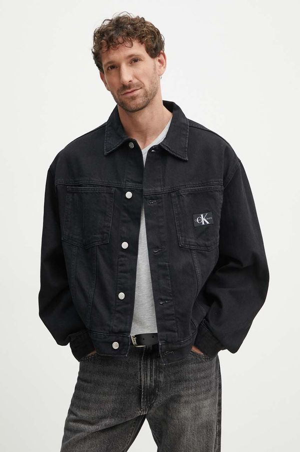 Calvin Klein Jeans Jeans jakna Calvin Klein Jeans moška, črna barva, J30J325751