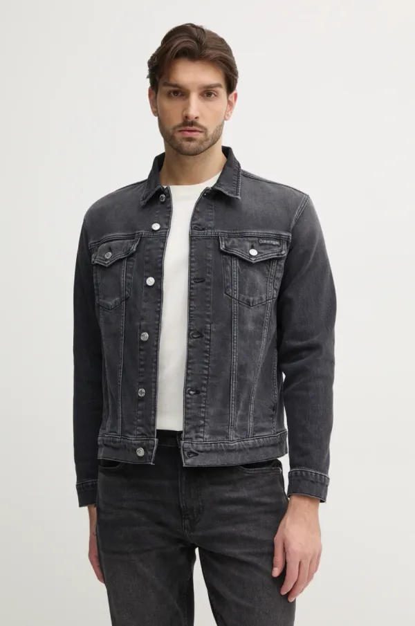 Calvin Klein Jeans Jeans jakna Calvin Klein Jeans moška, siva barva, J30J327589