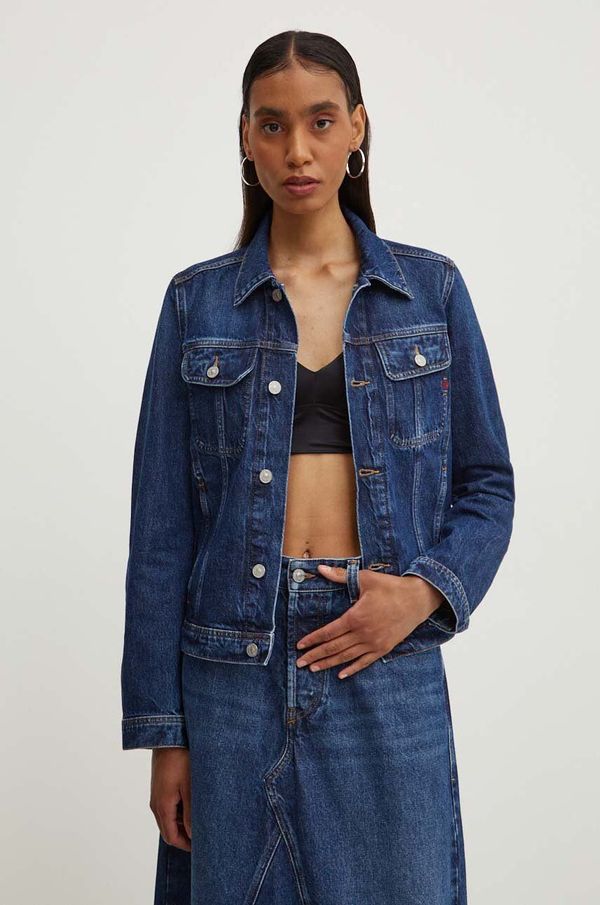 Diesel Jeans jakna Diesel DE-BONNY ženska, mornarsko modra barva, A09970.09I27