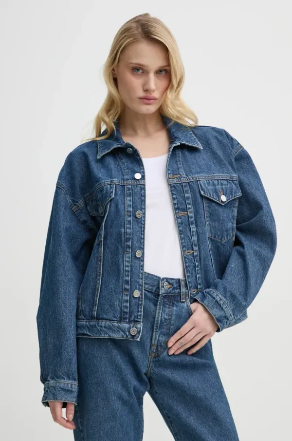 Filippa K Jeans jakna Filippa K mornarsko modra barva, 31380