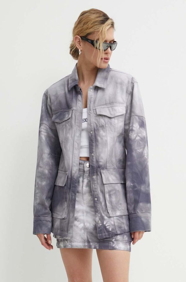 Gestuz Jeans jakna Gestuz ženska, siva barva, 10909055