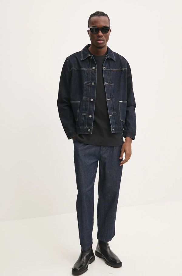 Guess Jeans Jeans jakna Guess Jeans moška, mornarsko modra barva, M4BN46 D5HS1