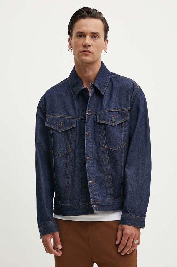 Hugo Jeans jakna HUGO moška, mornarsko modra barva, 50518044