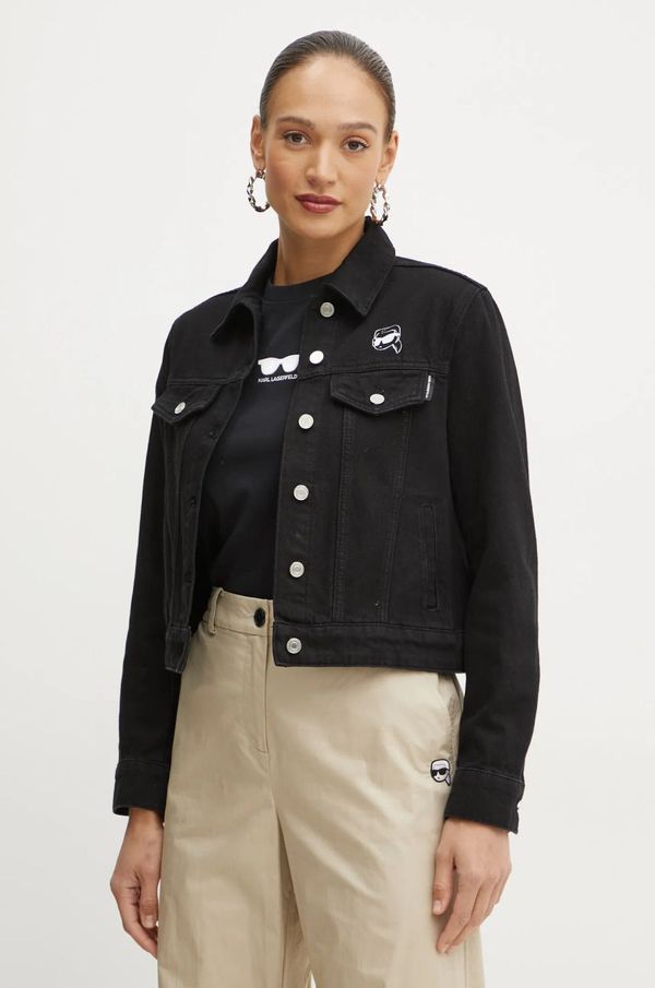 Karl Lagerfeld Jeans jakna Karl Lagerfeld ženska, črna barva, A1W14047