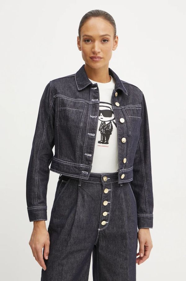 Karl Lagerfeld Jeans jakna Karl Lagerfeld ženska, mornarsko modra barva, A1W14048