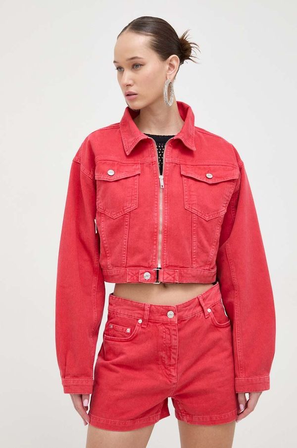 Moschino Jeans Jeans jakna Moschino Jeans ženska, rdeča barva