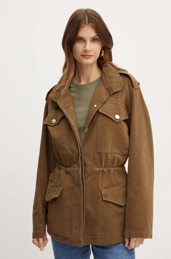 Pinko Jeans jakna Pinko ženska, rjava barva, 103921 A22P