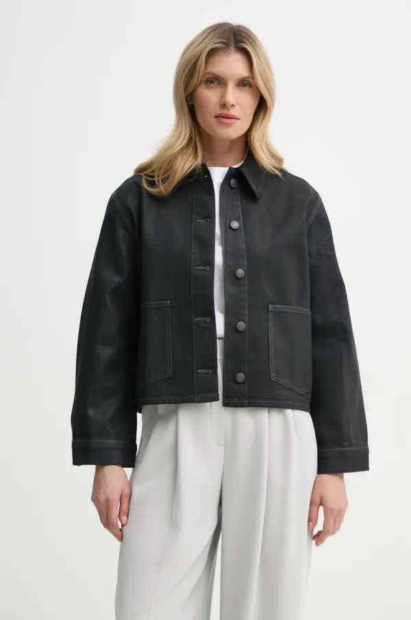 Samsoe Samsoe Jeans jakna Samsoe Samsoe SANADINA ženska, črna barva, F24400175