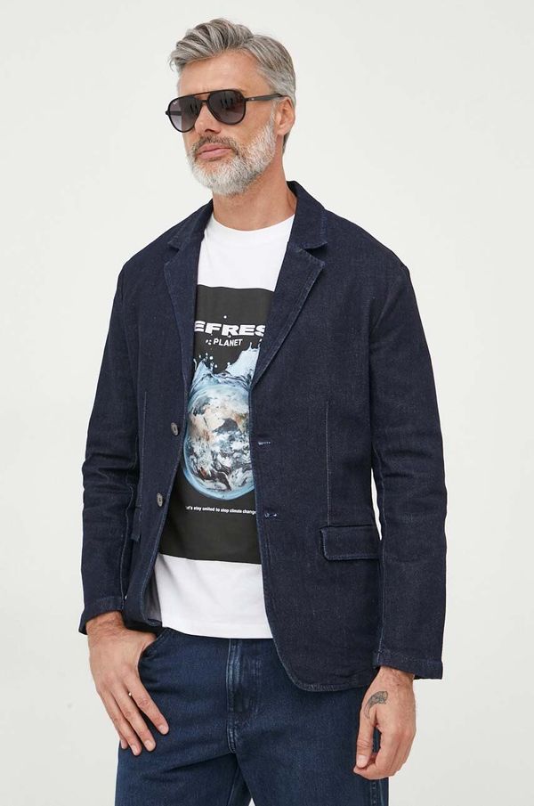 Sisley Jeans jakna Sisley mornarsko modra barva