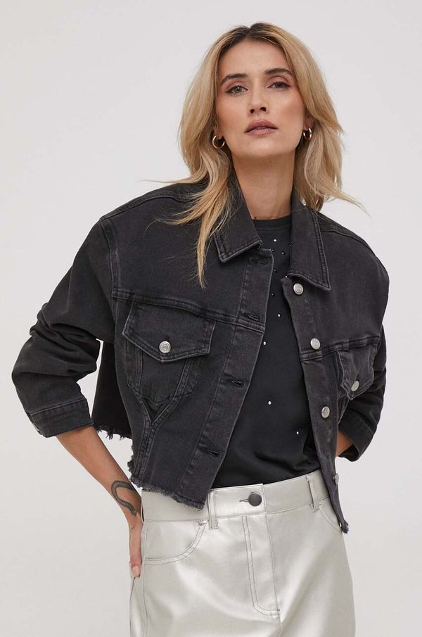 Sisley Jeans jakna Sisley ženska, črna barva