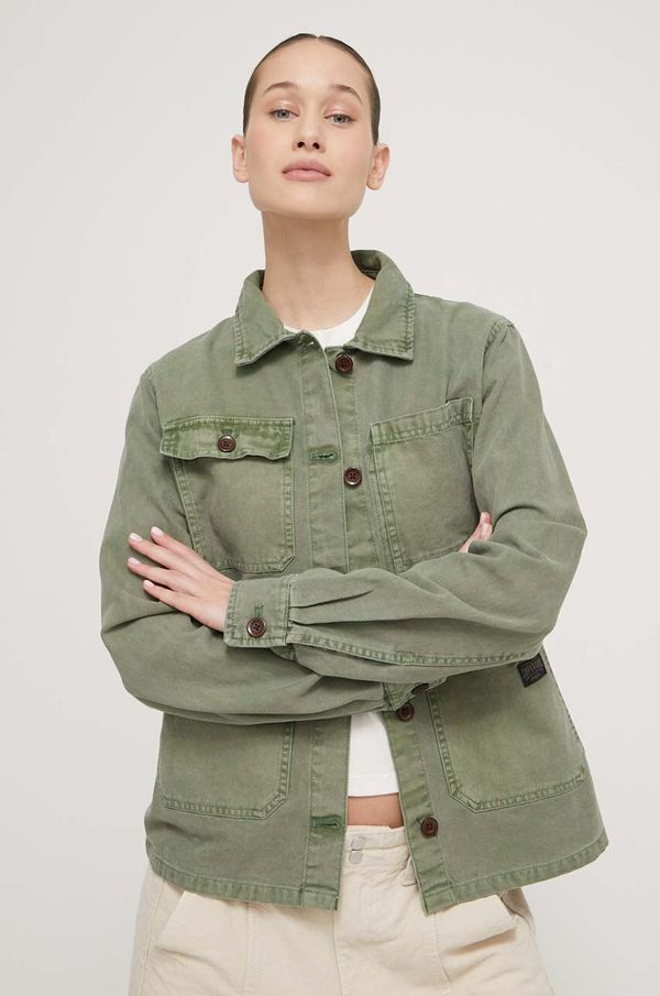 Superdry Jeans jakna Superdry ženska, zelena barva