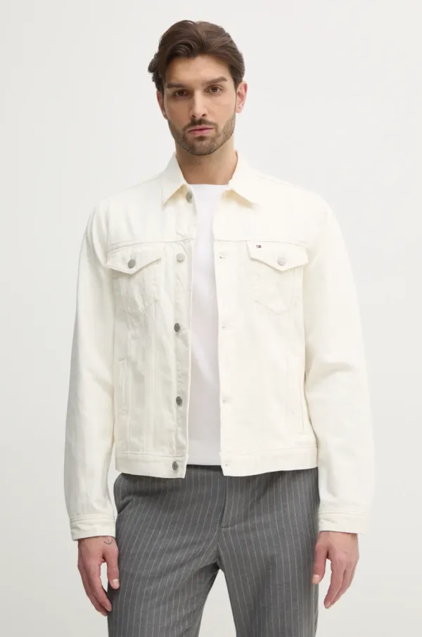 Tommy Hilfiger Jeans jakna Tommy Hilfiger moška, bež barva, MW0MW39212