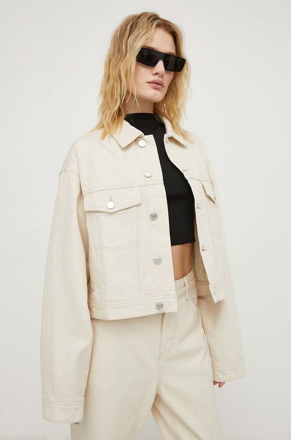 Won Hundred Jeans jakna Won Hundred ženska, bež barva