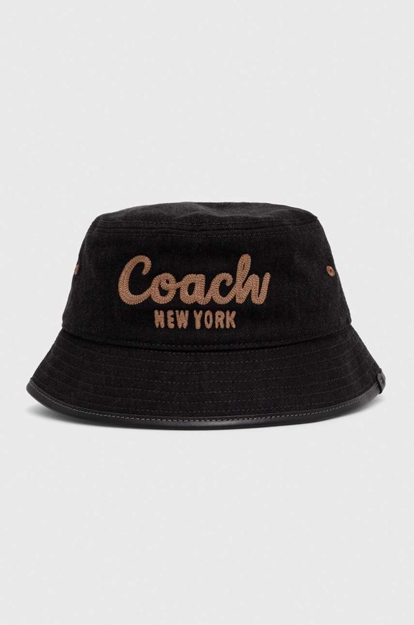 Coach Jeans klobuk Coach črna barva