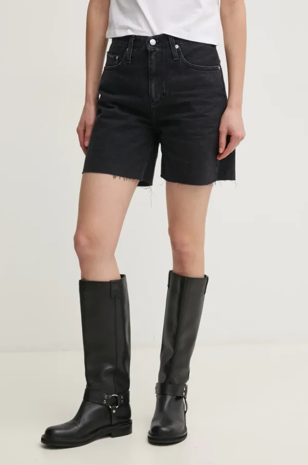 Calvin Klein Jeans Jeans kratke hlače Calvin Klein Jeans ženske, črna barva, J20J225190