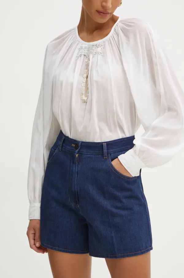 Forte Forte Jeans kratke hlače Forte Forte ženske, mornarsko modra barva, 13548.my pants