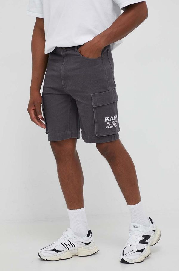 Karl Kani Jeans kratke hlače Karl Kani moški, siva barva