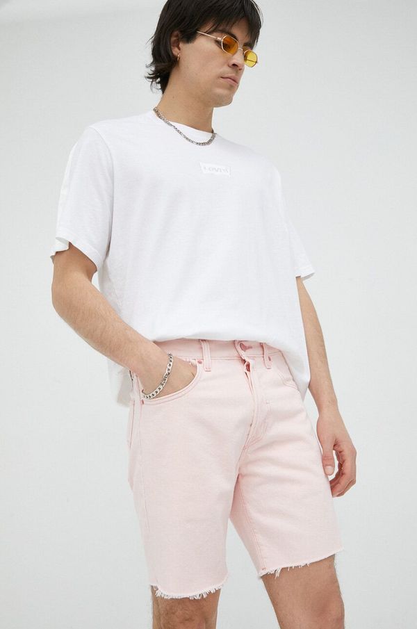 Levi's Jeans kratke hlače Levi's moški, roza barva