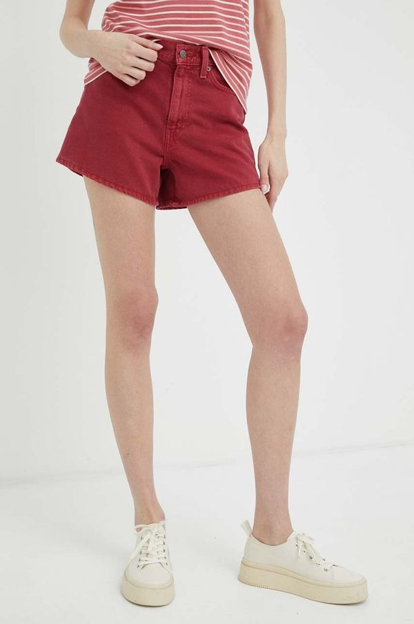 Levi's Jeans kratke hlače Levi's ženski, rdeča barva
