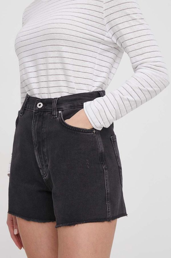 Pepe Jeans Jeans kratke hlače Pepe Jeans ženski, črna barva
