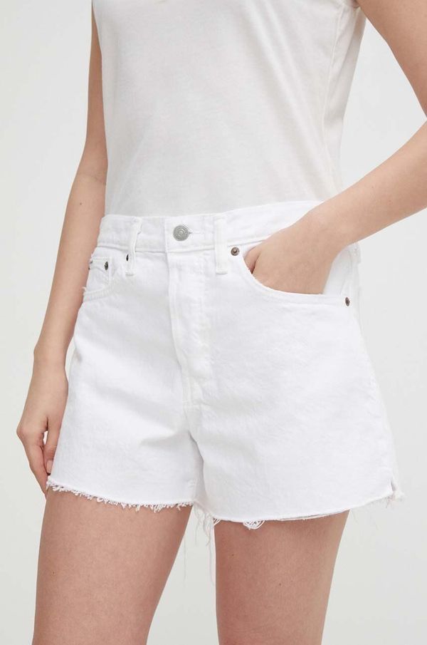 Polo Ralph Lauren Jeans kratke hlače Polo Ralph Lauren ženske, bela barva, 211934947