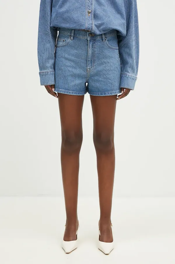 Rotate Jeans kratke hlače Rotate Rhinestone Denim ženske, 1126391468
