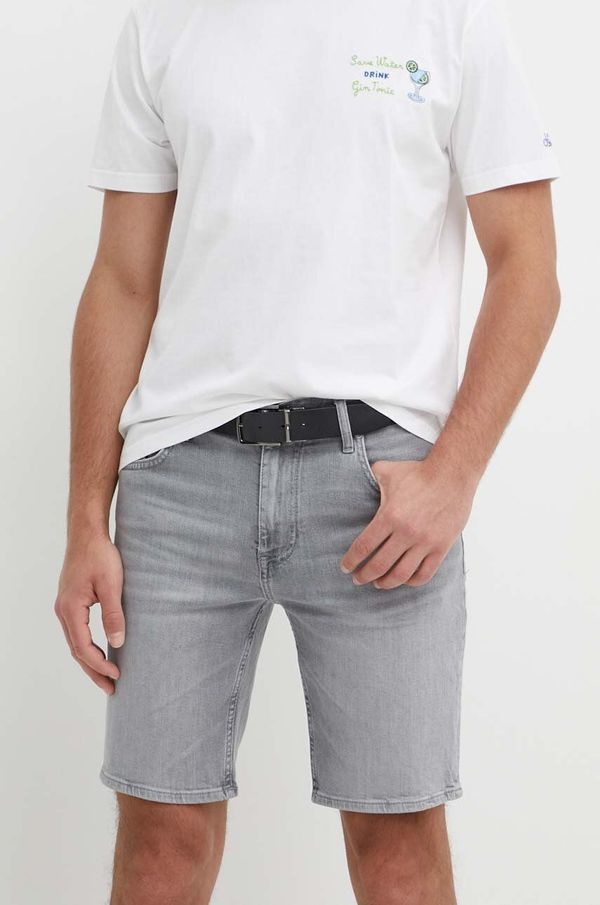 Tommy Hilfiger Jeans kratke hlače Tommy Hilfiger moške, siva barva, MW0MW35177