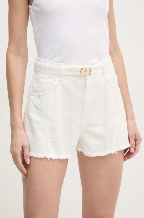 Twinset Jeans kratke hlače Twinset ženske, bež barva, 251TP2593