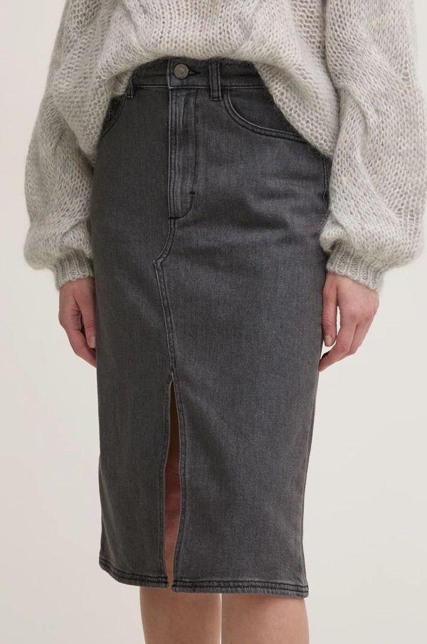 Gestuz Jeans krilo Gestuz siva barva, 10909237