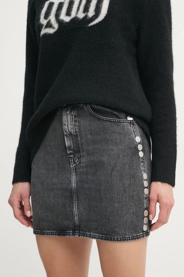 Gestuz Jeans krilo Gestuz siva barva, 10909769