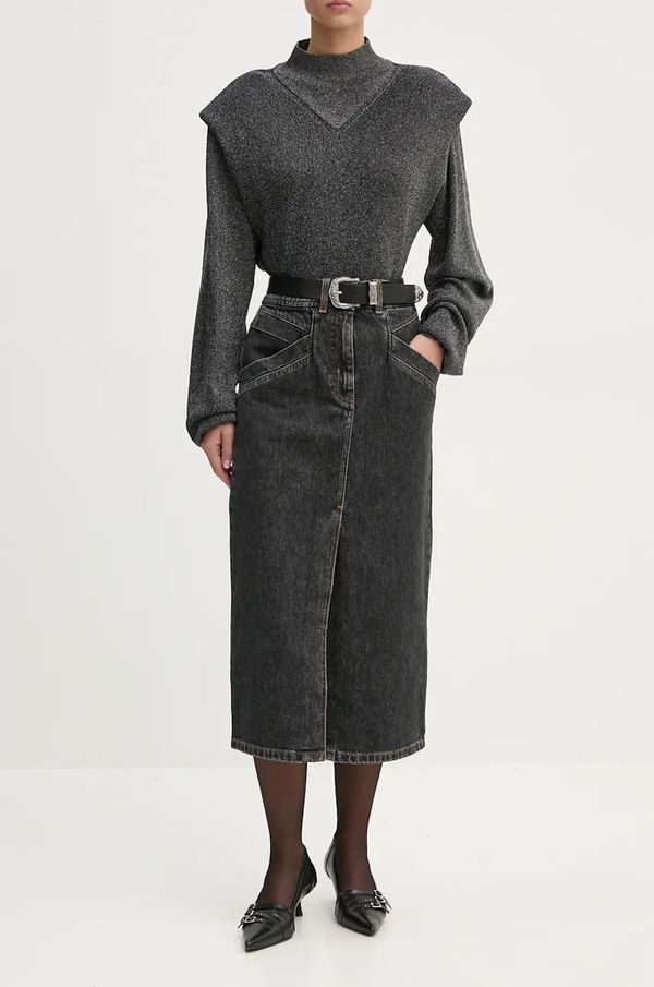 IRO Jeans krilo IRO črna barva, WM31CLARYSSE