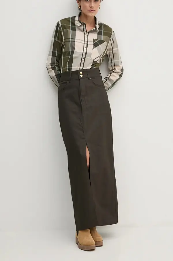 Pepe Jeans Jeans krilo Pepe Jeans MAXI SKIRT HW COATED
