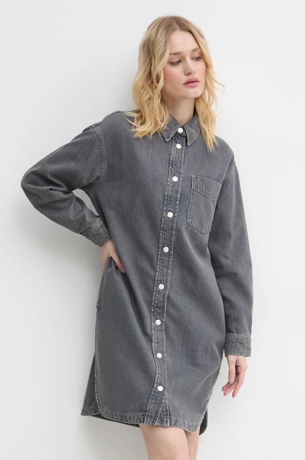 Marc O'Polo Jeans obleka Marc O'Polo siva barva, 5000005747