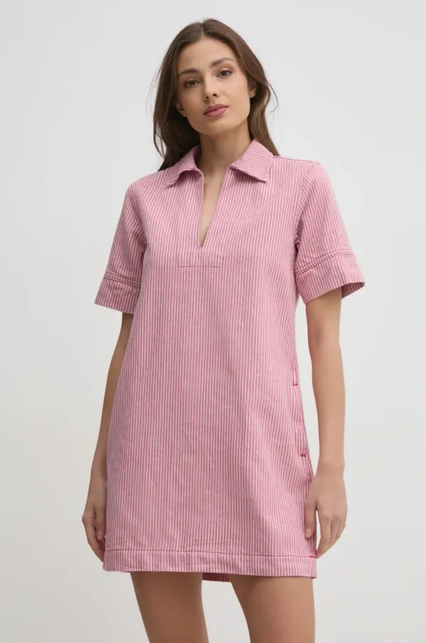 Pepe Jeans Jeans obleka Pepe Jeans LENA roza barva, PL953726