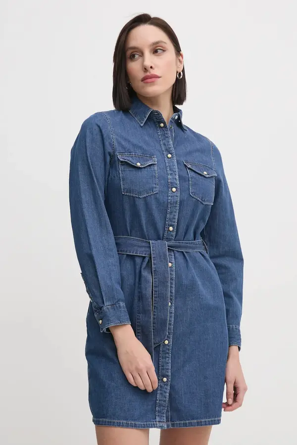 Pepe Jeans Jeans obleka Pepe Jeans REGULAR DENIM DRESS