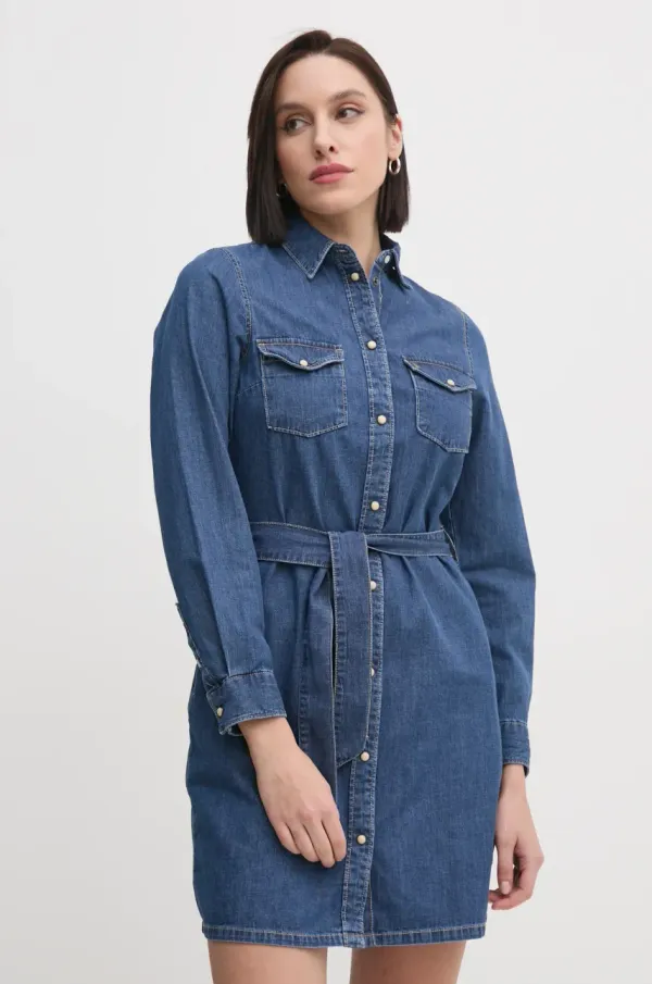 Pepe Jeans Jeans obleka Pepe Jeans REGULAR DENIM DRESS PL953581HX6