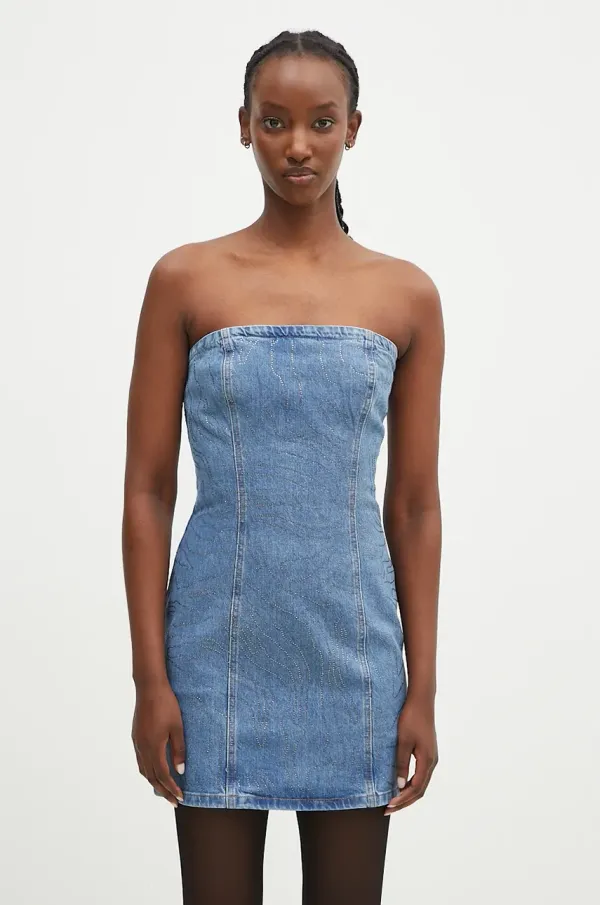 Rotate Jeans obleka Rotate Rhinestone Denim 1126361468