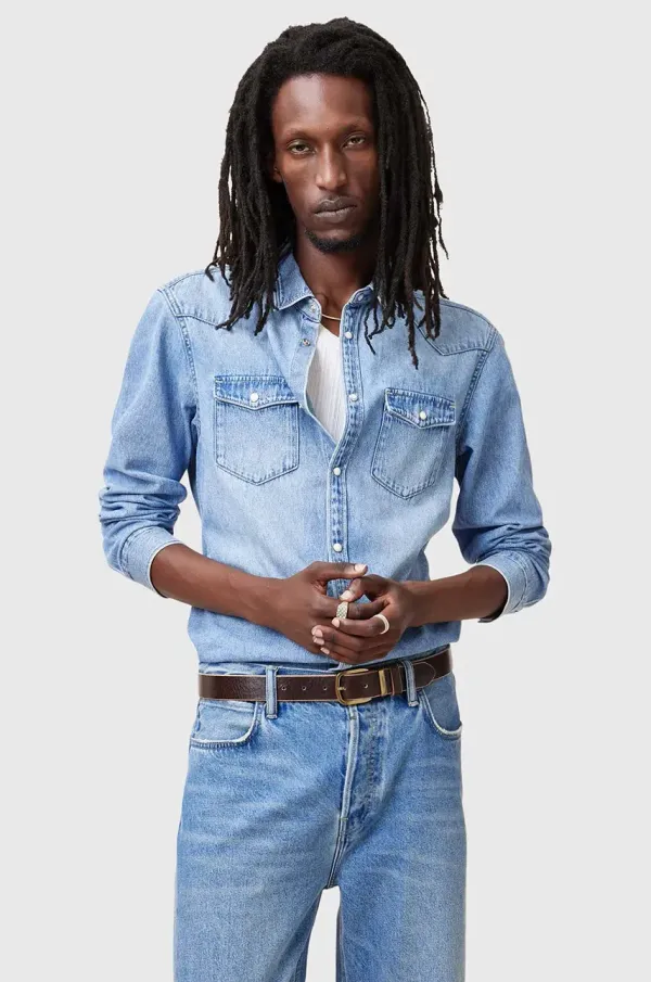 AllSaints Jeans srajca AllSaints MACGOWAN moška, M050SC