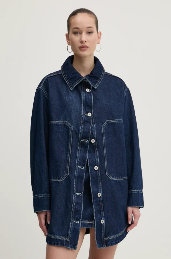 Hugo Blue Jeans srajca Hugo Blue ženska, mornarsko modra barva, 50531741