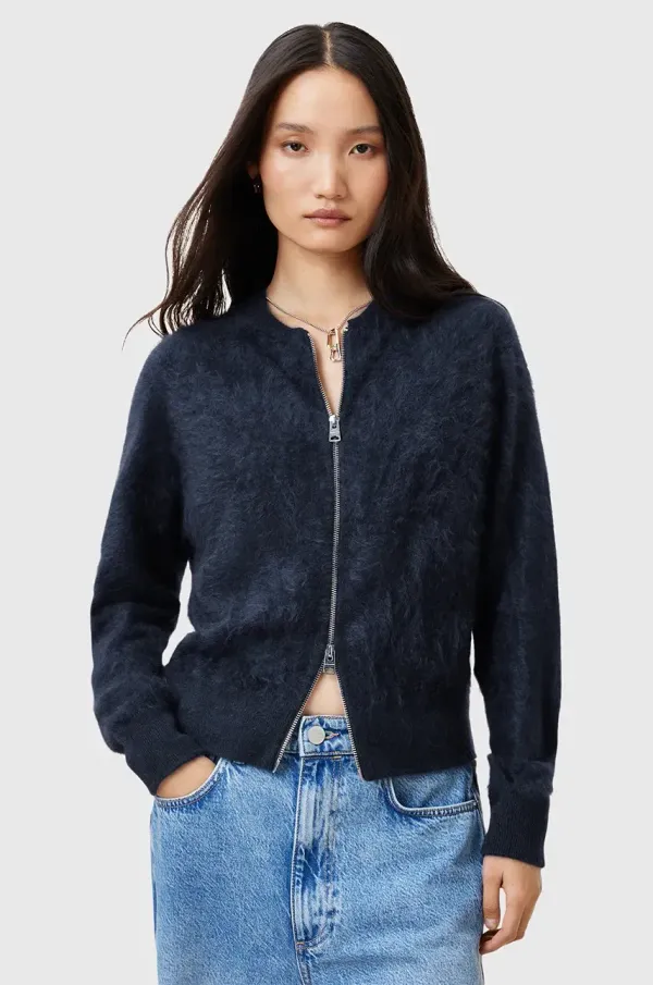 AllSaints Jopica iz kašmirja AllSaints REBEL ženska, mornarsko modra barva, W004KC