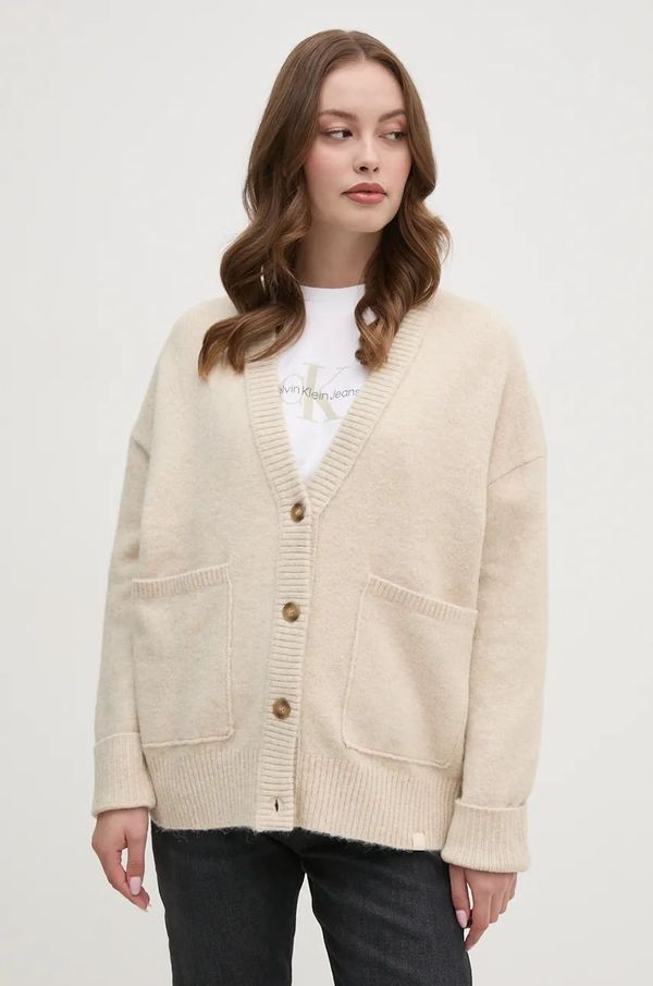Calvin Klein Jeans Jopica s primesjo volne Calvin Klein Jeans bež barva, J20J224234