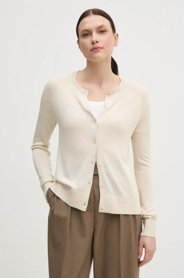 Calvin Klein Jopica z mešanico svile Calvin Klein bež barva, K20K208405